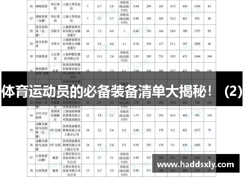 体育运动员的必备装备清单大揭秘！ (2)